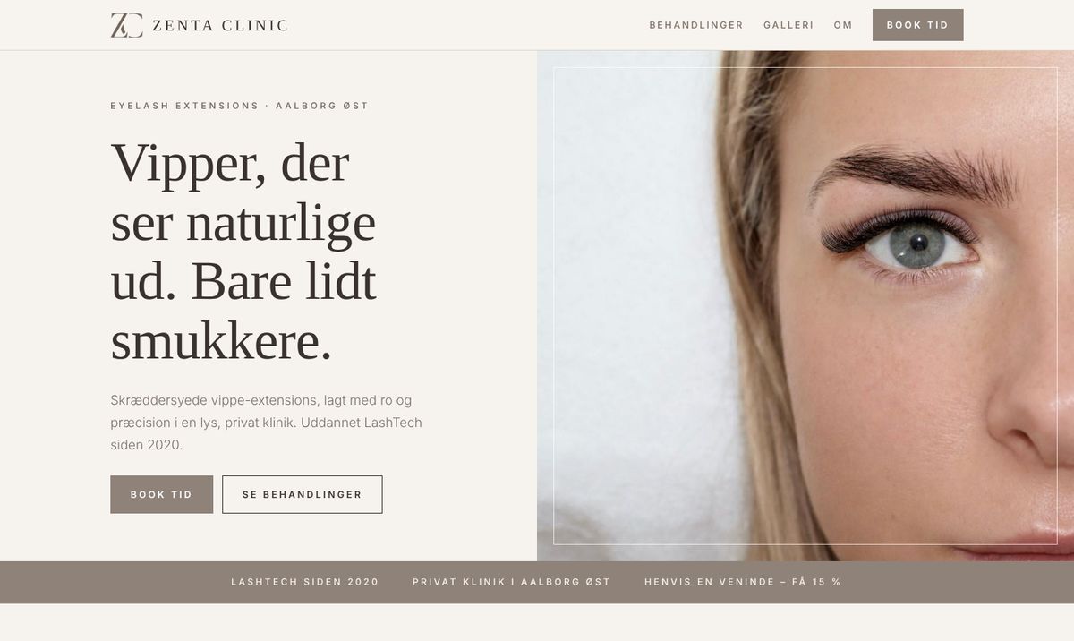 Zenta Clinic – forside